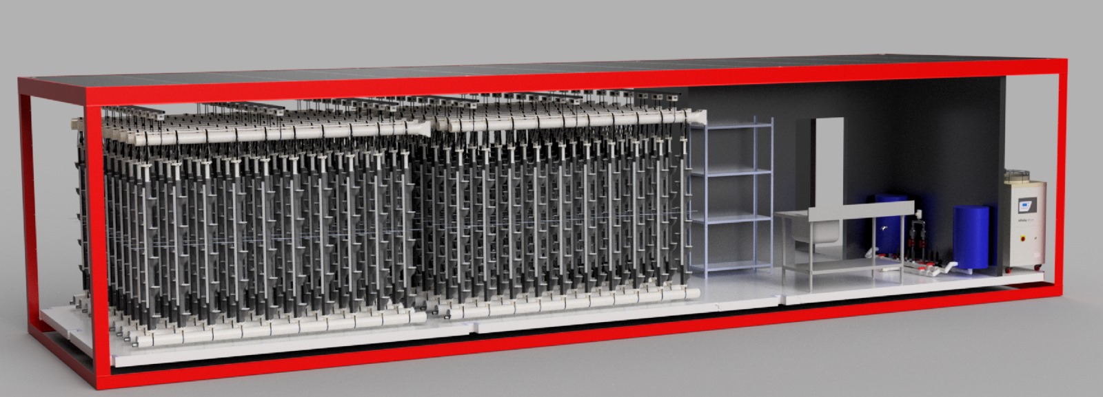 Interior — vertical tower system
